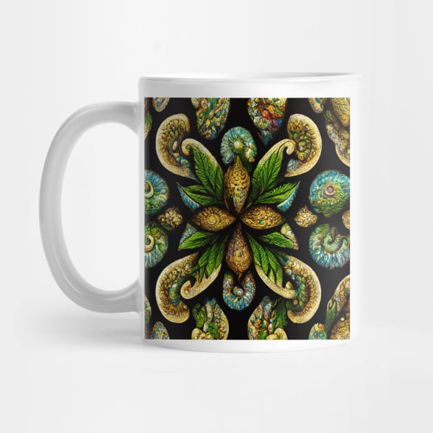 Voynich Exotic Paisley Floral AI 8k Hyperrealistic by GuyBlank